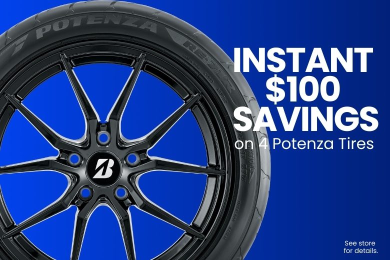 Savings on Potenza tires