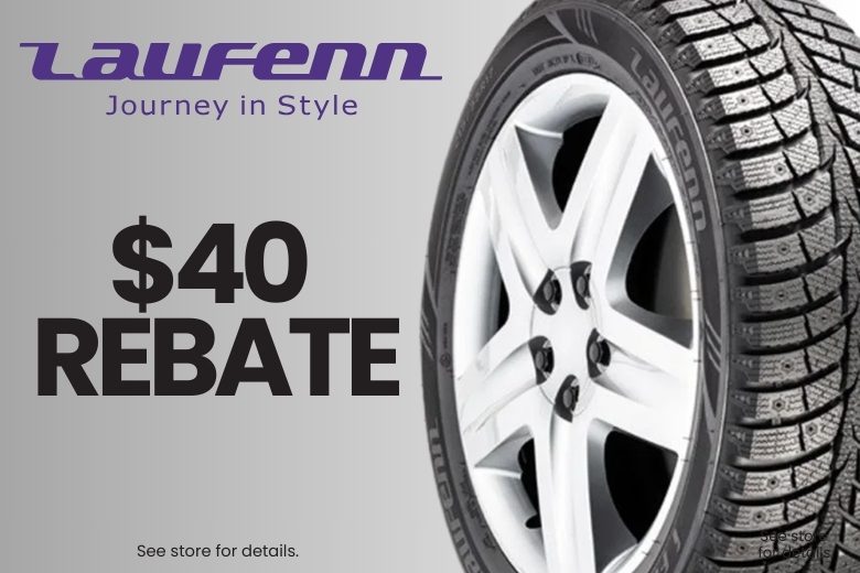 Receive a $40 rebate on 4 Laufenn tires